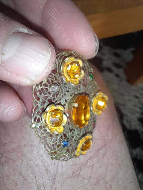 Vintage Amber Brooch