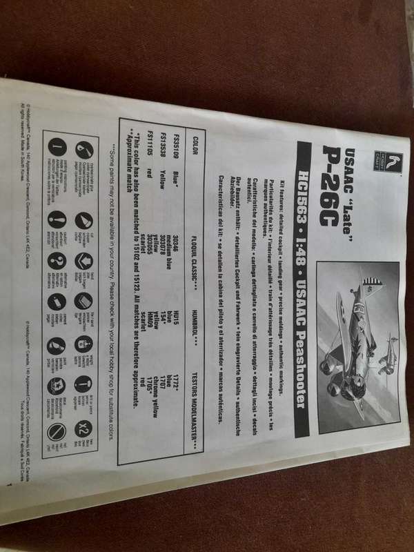 PEASHOOTER USAAC P 26C model