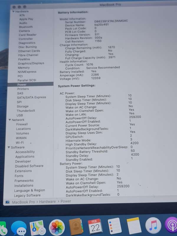 Macbook Pro Core i7 256ssd 8gig ram MacOs Catalina