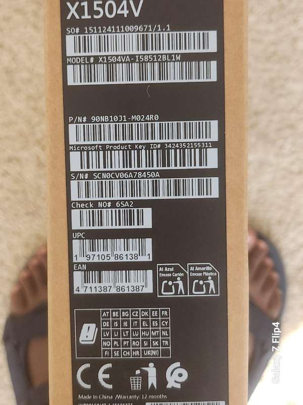 Asus Vivobook X1504 Intel® Core i5-1335U 8GB RAM 512GB SSD Laptop