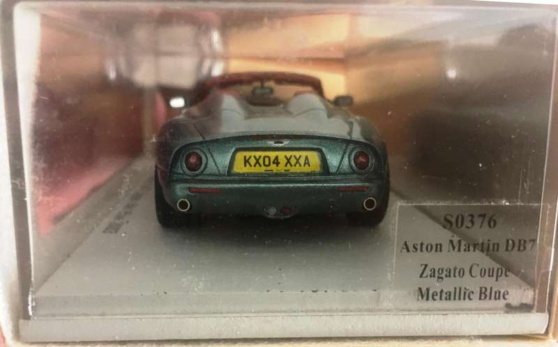 Aston Martin 2003 DB7 Zagato Spark Met.Blue 1-43 Boxed