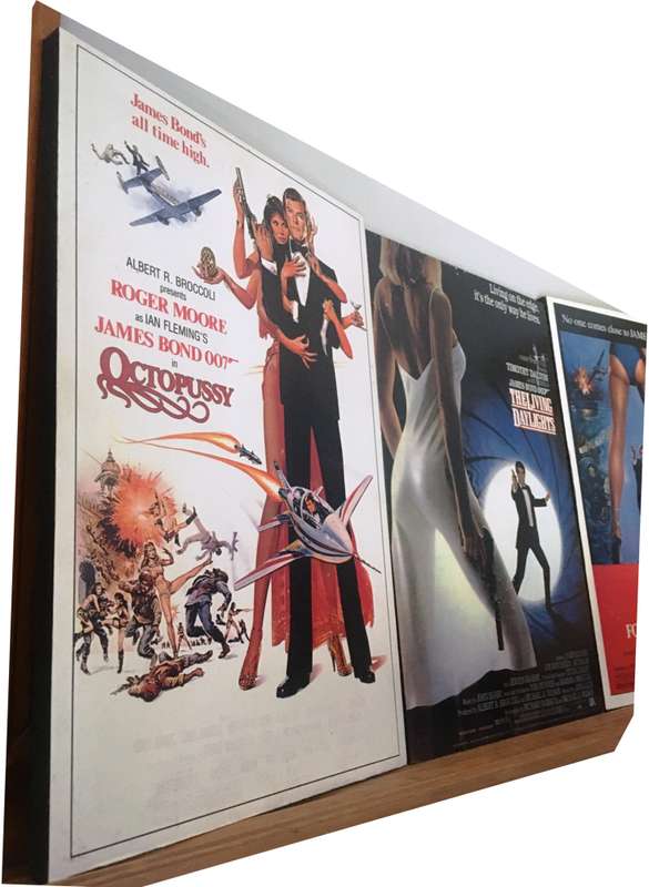 Lot of 3x James Bond Movie Poster Prints Blocked on 20mm Bison Board 275 x 415mm Nice!