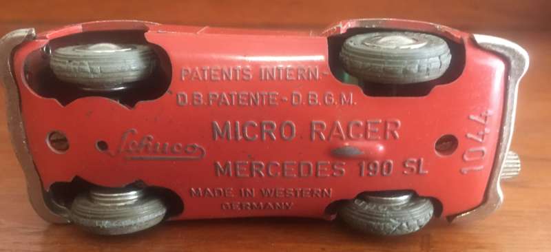 Mercedes Benz 190SL Tinplate Schuco Played (Clockwork NOT Working)1-40 Red-White Rare