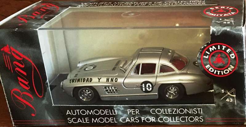 Mercedes Benz 1957 300SL #10 Bang Silver 1-43 Boxed