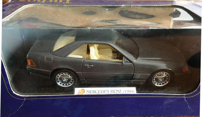 Mercedes Benz 1989 500SL Turbos  DarkGray 1-24 Boxed