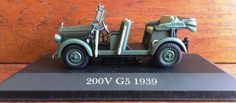 Mercedes Benz 200V G5 1939 Altaya 1-43 Army Green Loose