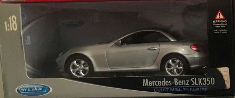Mercedes Benz SLK350 2004 Welly 1-18 Silver Boxed