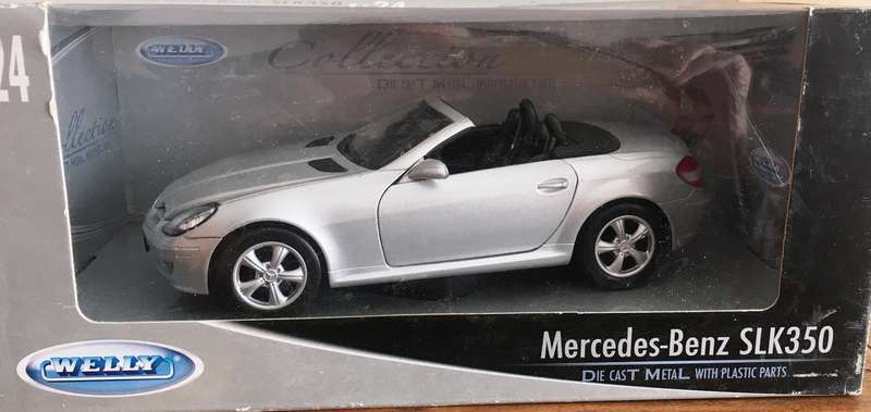 Mercedes Benz SLK 2004 350 Welly Silver 1-24 Boxed