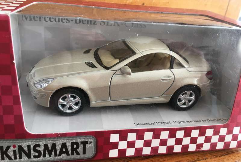 Mercedes Benz SLK 1997 NewRay Silver 1-32 Boxed