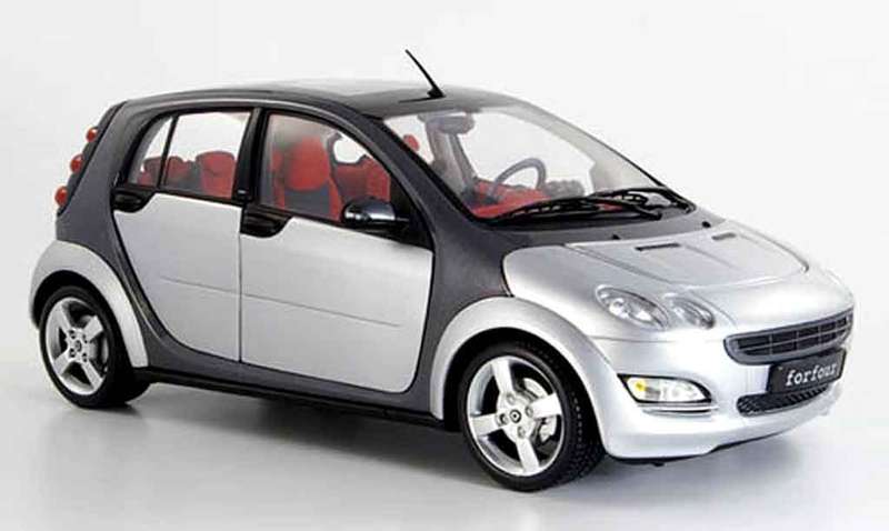 Smart Four 4 Schuco Silver.Black 1-43 Boxed RARE!!!