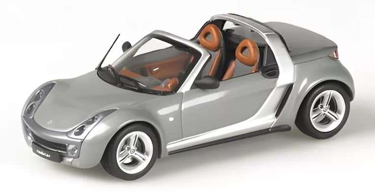 Smart Roadster 2003 MiniChamps Gray Metallic 1-43 Boxed