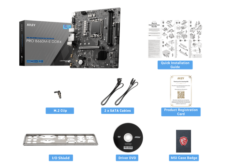 MSI PRO B660M-E DDR4 motherboard