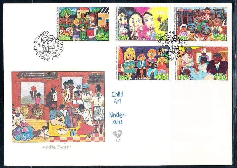 RSA -  1994  - Children's Paintings  -    F/D  COVER - FINE  ITEM
