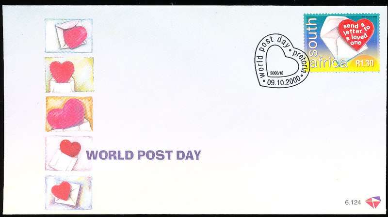 RSA -  2000 -    World Post Day  F/D  COVER - FINE  ITEM
