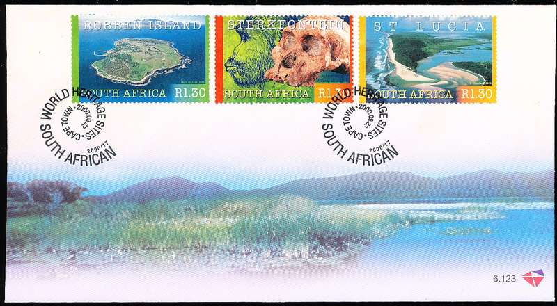 RSA -  2000 -    World Heritage Sites  F/D  COVER - FINE  ITEM