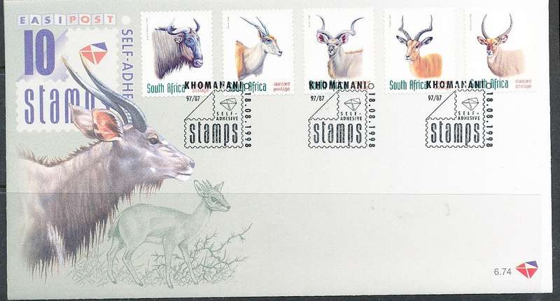 RSA -  1998  -    Endangered Fauna - Antelopes    F/D  COVER - FINE  ITEM