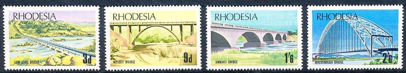 RHODESIA   - 1969  Bridges of Rhodesia  SET  -   FINE MINT