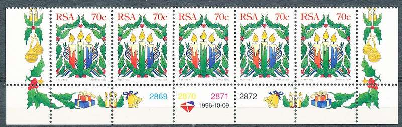 RSA  - 1996 -   Christmas  C/BLOCK  - FINE  MINT