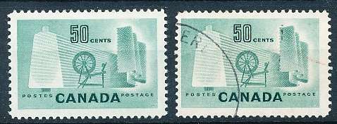 CANADA  1953  - Textile Industry  -  MINT and  FINE USED