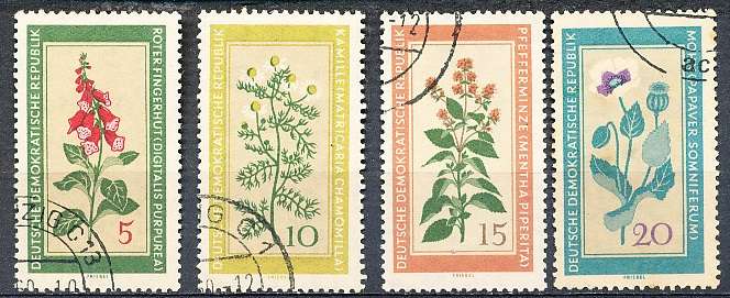 GERMANY  DDR   1960  -   Medicinal Plants  PART  SET     -  FINE USED