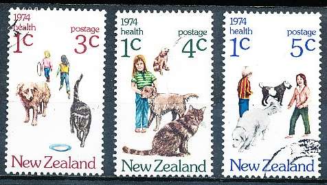 NEW ZEALAND   - 1974   Health Stamps    SET  -    FINE USED