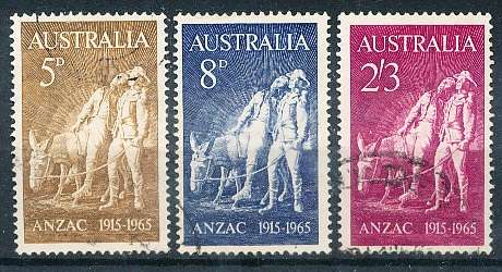 AUSTRALIA  1965 -  Armed Forces on Gallipoli   SET  -  FINE USED