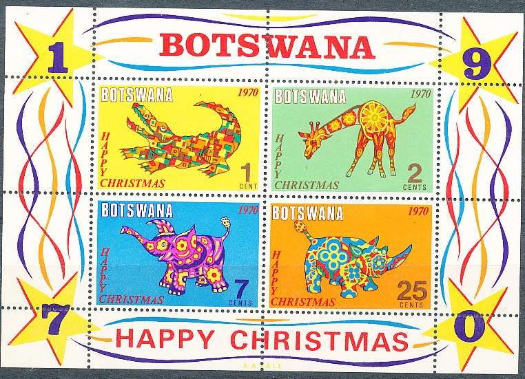 BOTSWANA  1970  - Christmas   MINI-SHEET     - FINE  MINT
