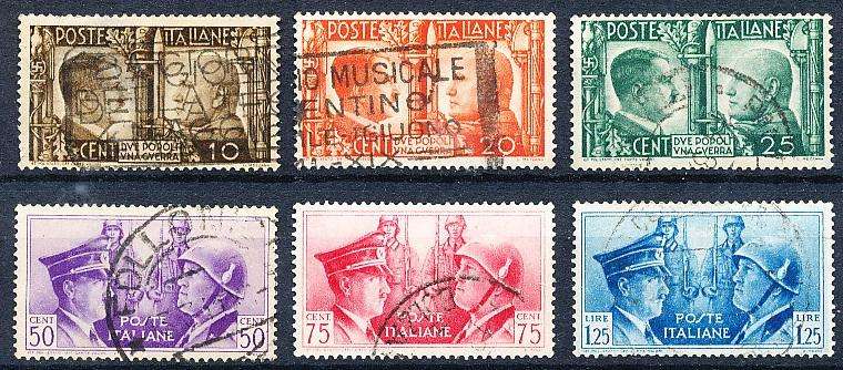 ITALY  1941   -   Rome-Berlin Axis  FULL   SET     -  FINE USED