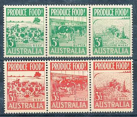 AUSTRALIA  1953 -    Food Production  FULL  SET  -   MINT