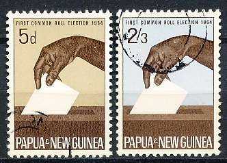 PAPUA NEW GUINEA 1964  -   Common Roll Elections  FULL  SET    -  FINE USED