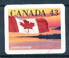 CANADA  1993  -    Canadian Flag - Self Adhesive  -  FINE   USED