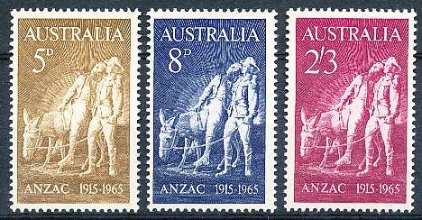 AUSTRALIA  1965 -  Armed Forces on Gallipoli   SET  -  MINT