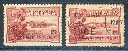 AUSTRALIA  1927 -    Opening of the New Parliament  -  MINT and FINE  USED