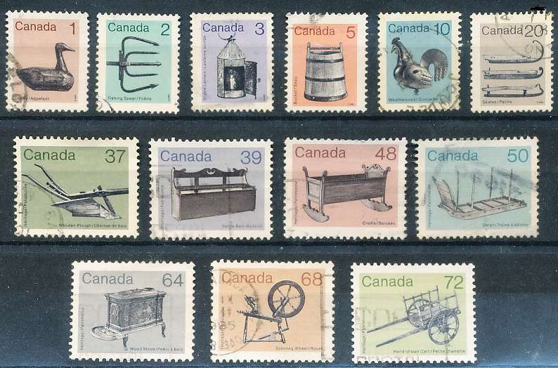 CANADA  1982  -   Heritage Artefacts  SET -  FINE  USED