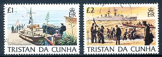 TRISTAN da CUNHA  - 1983   History of Tristan da Cunha TOP VALUES -  FINE  USED