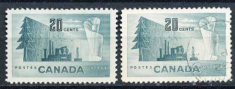 CANADA  1952  -   Paper Production  -  MINT and  FINE USED