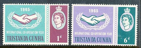 TRISTAN da CUNHA  - 1965   Cooperation Year   SET  -     MINT
