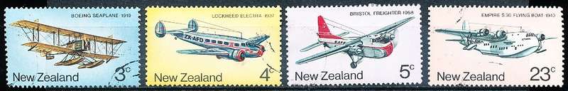 NEW ZEALAND   - 1974   Transport - Airplanes    SET  -    FINE USED