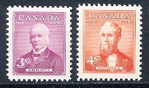 CANADA  1951  -  Prime Ministers  FULL SET   - MINT