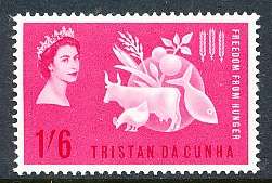 TRISTAN da CUNHA  - 1963   Freedom from Hunger  -   FINE  MINT