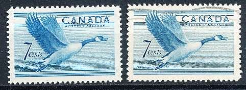 CANADA  1952  -   Birds - Canada Goose  -  MINT and  FINE USED