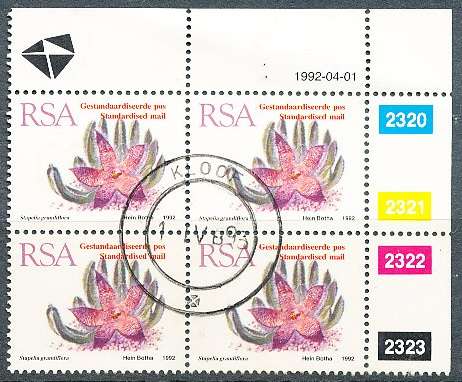 RSA -  1993  -    Flora - Succulents   C/BLOCK  - FINE   POSTALLY  USED