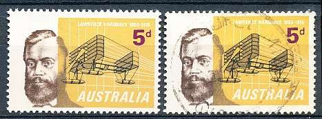 AUSTRALIA  1965 -    Lawrence Hargrave   SET  -  MINT and USED