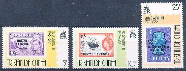 TRISTAN da CUNHA  - 1979    Death of Rowland Hill  SET  -    FINE  MINT
