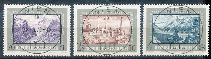 AUSTRIA  1972 -   Nationalized Electricity  SET   -   FINE  USED