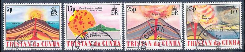 TRISTAN da CUNHA  - 1982   Volcanism  SET  -    FINE  USED
