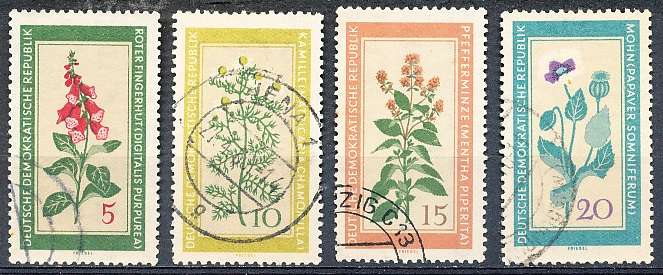 GERMANY  DDR   1960  -   Medicinal Plants  PART  SET     -  FINE USED