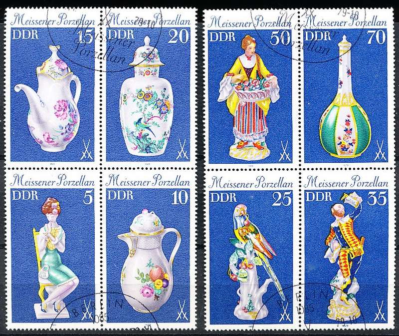 GERMANY  DDR   1979  -   Meissener Porcelain  FULL SET    -  FINE  USED