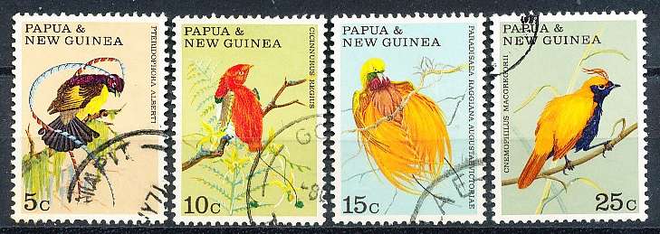 PAPUA NEW GUINEA 1970 -   Birds of Paradise  FULL  SET    -   FINE USED