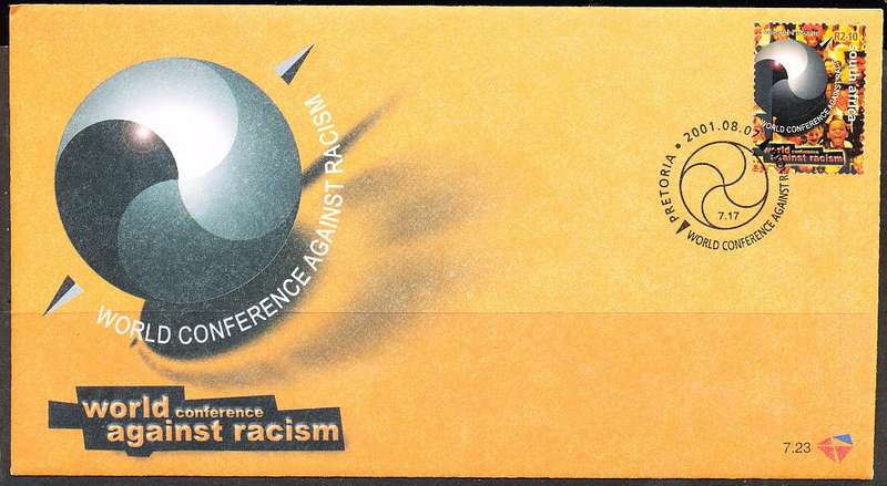RSA -  2001 -    Conference Against Racism  F/D  COVER - FINE  ITEM